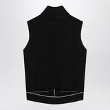 MM6 Maison Margiela Vest with zip black in cotton blend