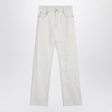 MM6 Maison Margiela White jeans with patches