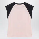 Ganni Pink Logo Print Spectacularly Sophisticated Tee
