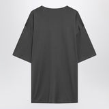LEMAIRE Charcoal grey cotton and silk T-shirt