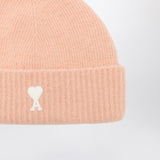 Ami Paris Powdered Tinted RibbedTextured Knitwear Beanie