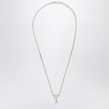 Ami Paris Palladium Necklace Featuring Coeur Pendant