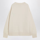 Ami Paris White EmbroideredAmiDeCoeurChest Cardigan