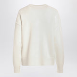 Ami Paris White Cardigan Embroidered Coeur Detailing