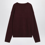 Ami Paris Cherry Coloured Embroidered Chest Sweater