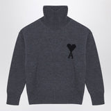 Ami Paris Exclusive Graphite Turtleneck Detailed Logo