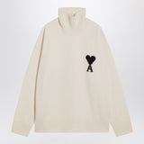 Ami Paris Turtleneck sweater Ami De Coeur white