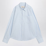 Ami Paris Light Blue Shirt EmbroideredBrandLogo Chest