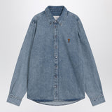Ami Paris Denim Shirt Indigo EmbroideredAmiDeCoeur