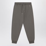 Ami Paris Grey RibbedKnitted Elastic Waist JoggingPants
