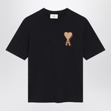 AmiParis BlackTShirt AmiDeCoeurLogoPatch DetailChestPatch