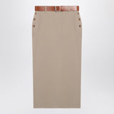 Moschino Beige Midi Skirt With Interchangeable Belt