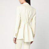 Etro White Jacket Crossover Detail Single Breasted