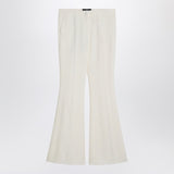 Etro Ivory Tailored Flared Viscose Trousers Closure