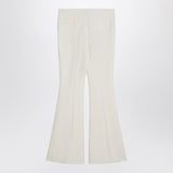 Etro Ivory Tailored Flared Viscose Trousers Closure