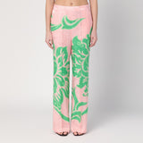 Etro Petal Pink Allover Paisley Patterned Trousers