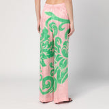 Etro Petal Pink Allover Paisley Patterned Trousers