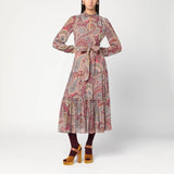 Etro Multicoloured Paisley Print Round Neckline Dress