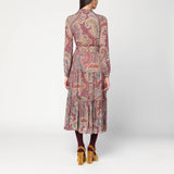 Etro Multicoloured Paisley Print Round Neckline Dress