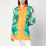 Etro Multicolor FloralScarves Print Shirt Knotted Back