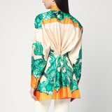 Etro Multicolor FloralScarves Print Shirt Knotted Back