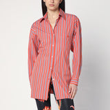 Etro Striped Multicolor Shirt Featuring Knotted Back