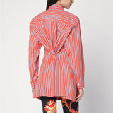 Etro Striped Multicolor Shirt Featuring Knotted Back