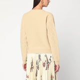 Etro Beige Braided Embroidered Crewneck Luxurious Sweater